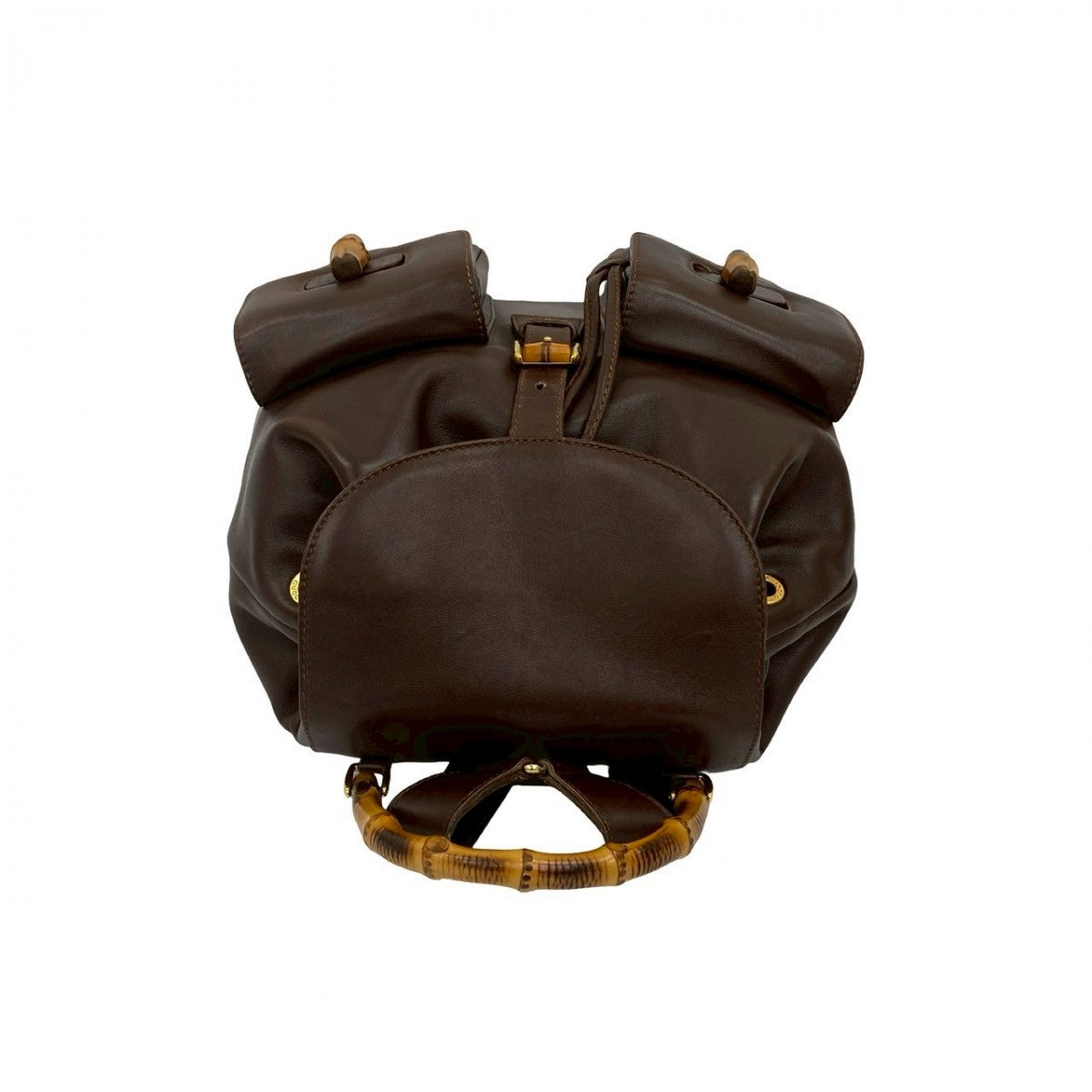 GUCCI Backpack leather Brown Bamboo