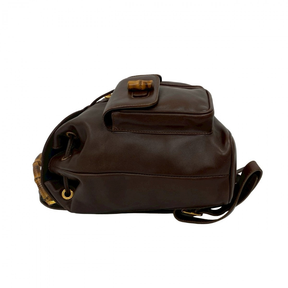 GUCCI Backpack leather Brown Bamboo