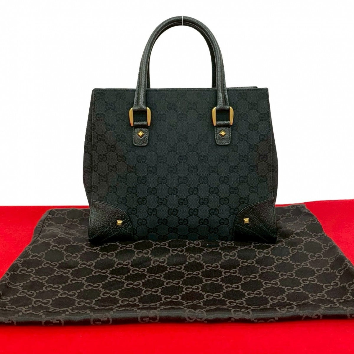 GUCCI Tote Bag leather black