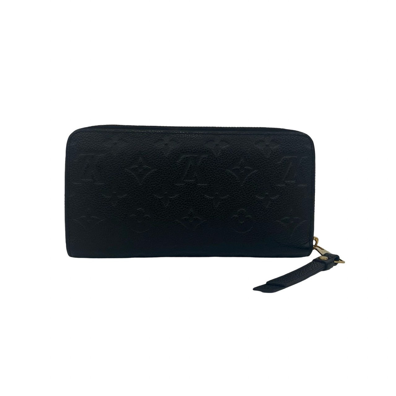 LOUIS VUITTON Long Wallet Purse leather black Monogram Ann Platt Zippy wallet