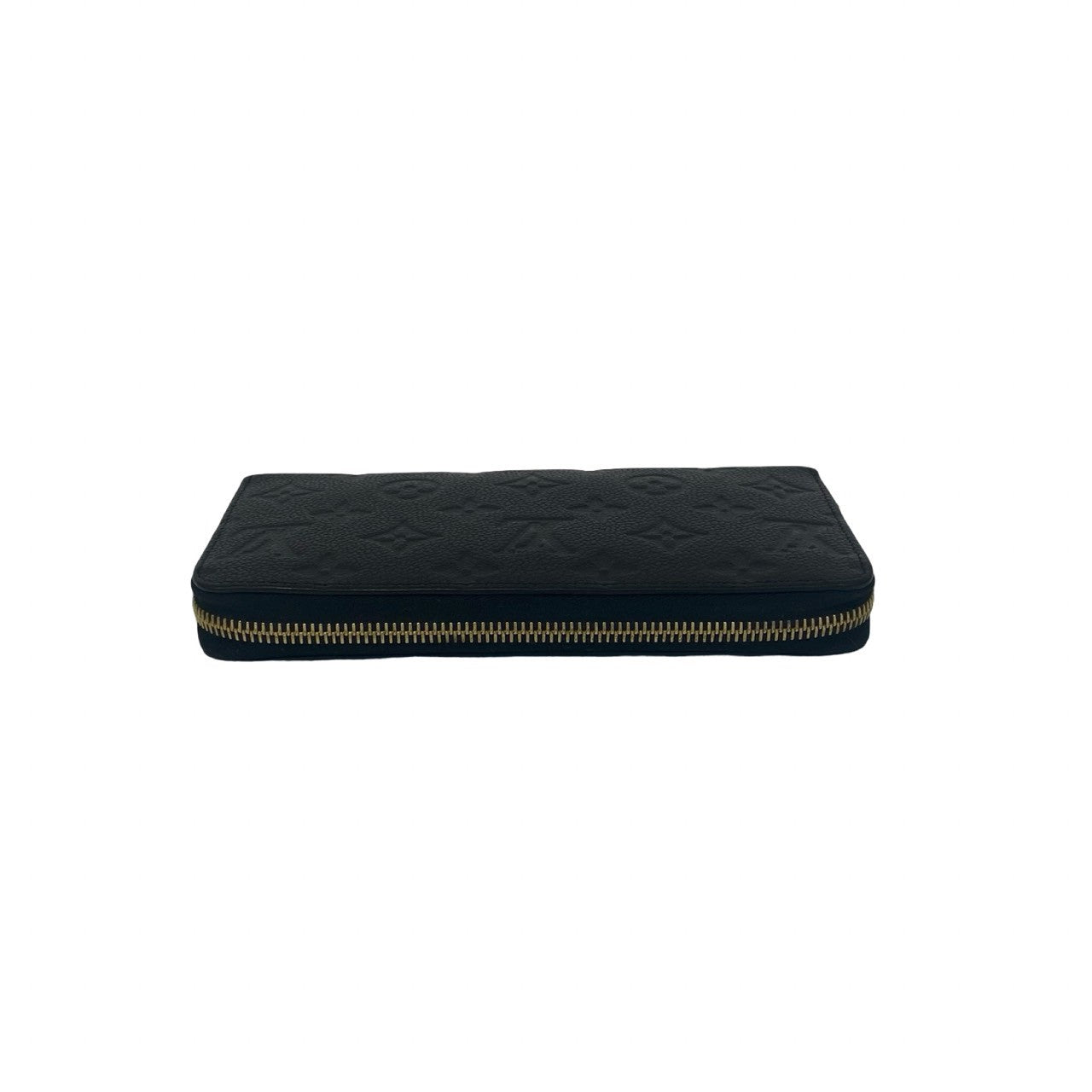 LOUIS VUITTON Long Wallet Purse leather black Monogram Ann Platt Zippy wallet