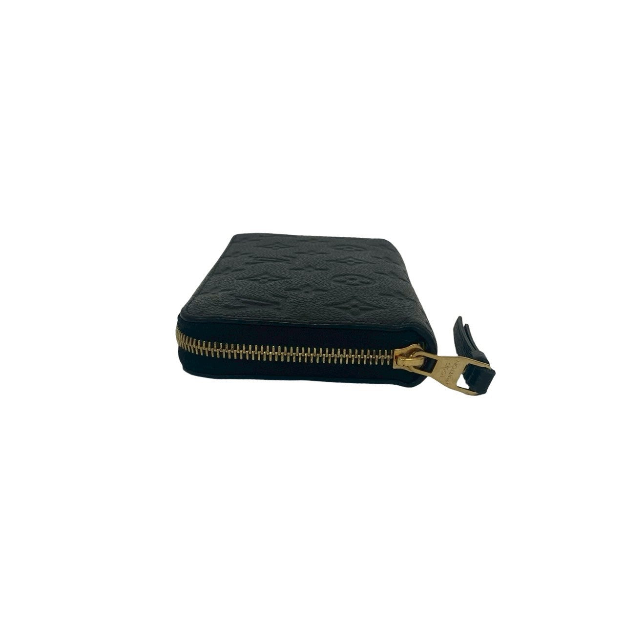 LOUIS VUITTON Long Wallet Purse leather black Monogram Ann Platt Zippy wallet