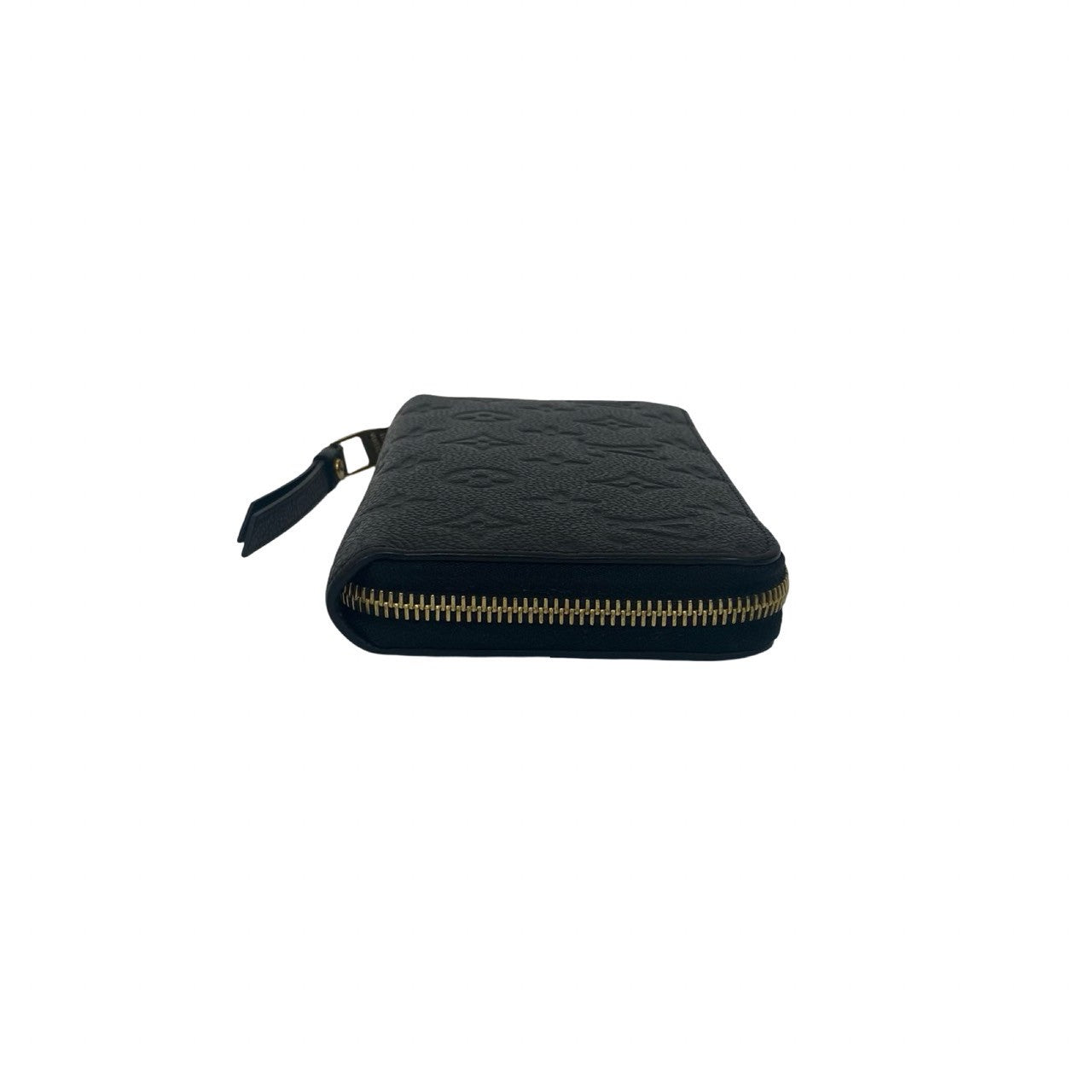 LOUIS VUITTON Long Wallet Purse leather black Monogram Ann Platt Zippy wallet