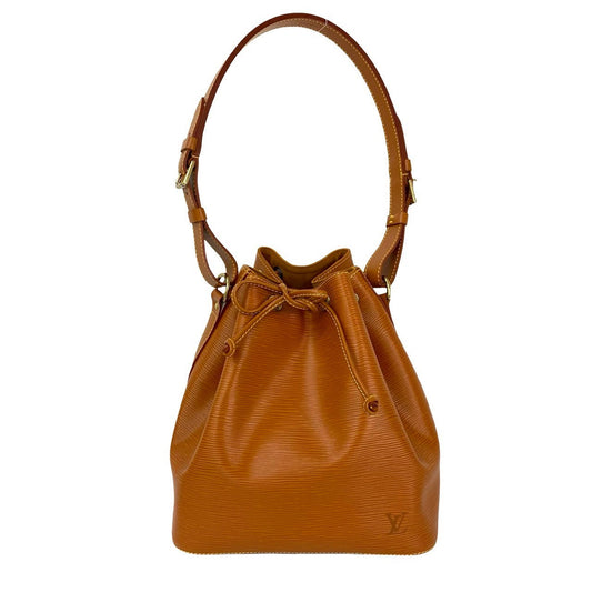 LOUIS VUITTON Shoulder Bag leather Brown Epi Petit Noe