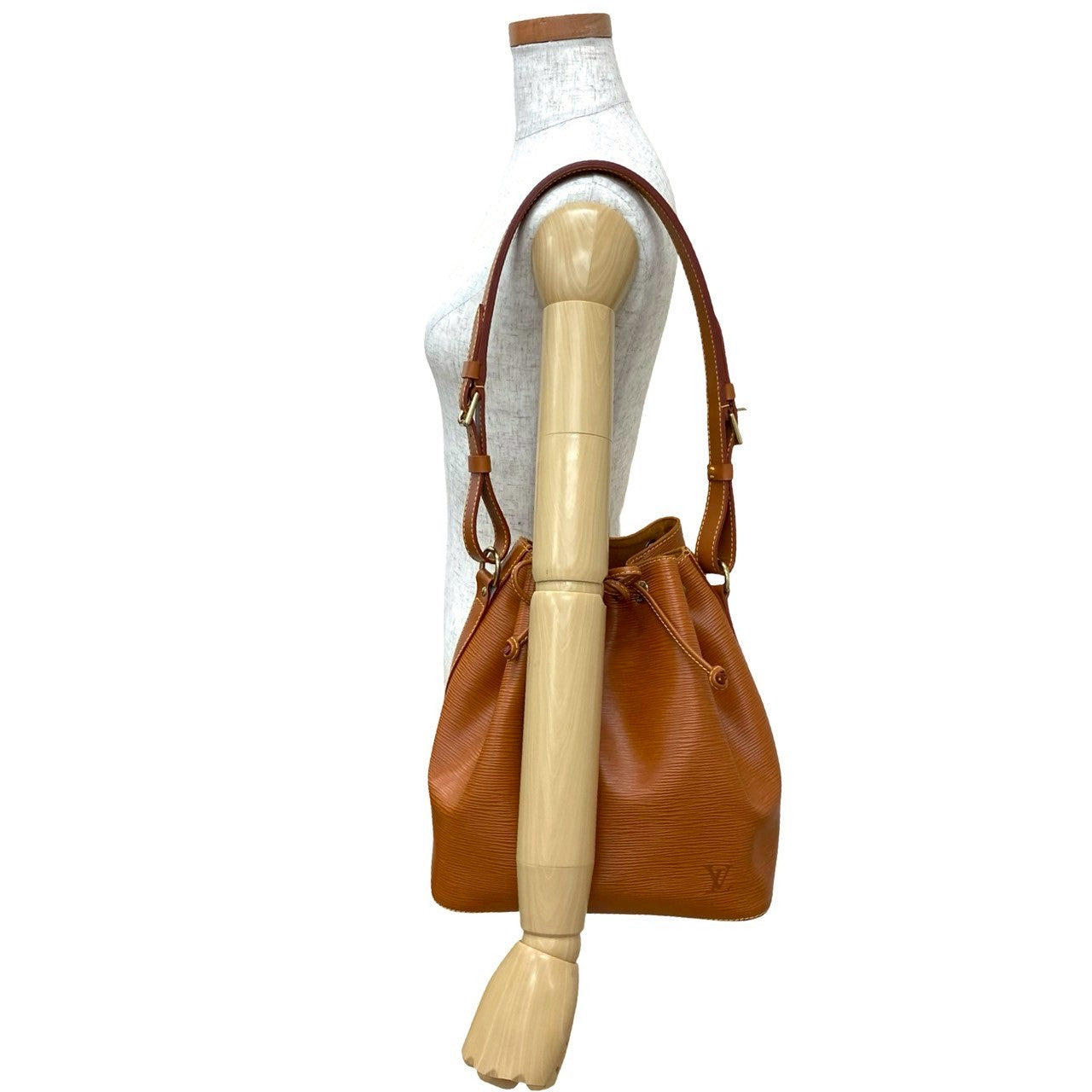 LOUIS VUITTON Shoulder Bag leather Brown Epi Petit Noe