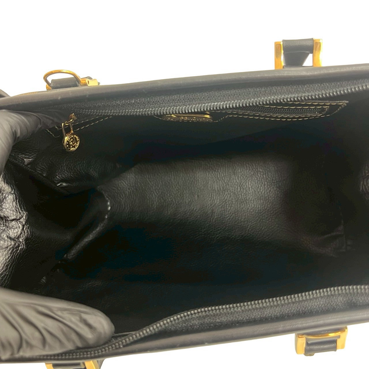 FENDI Handbag leather black