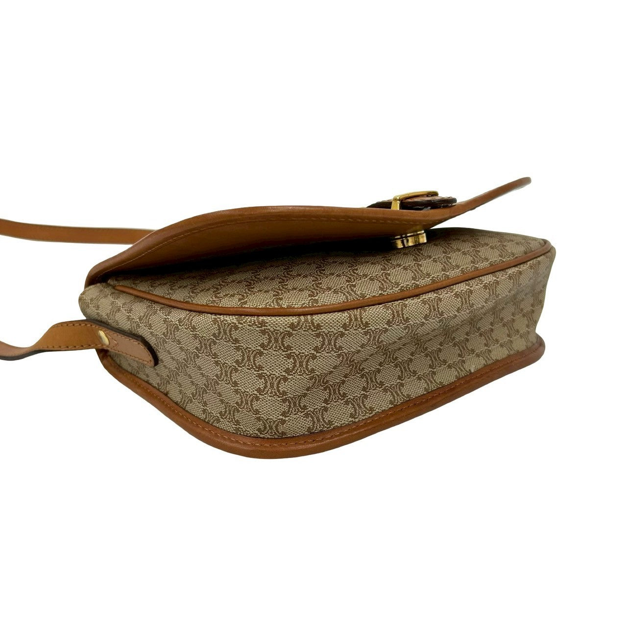 CELINE Shoulder Bag leather beige