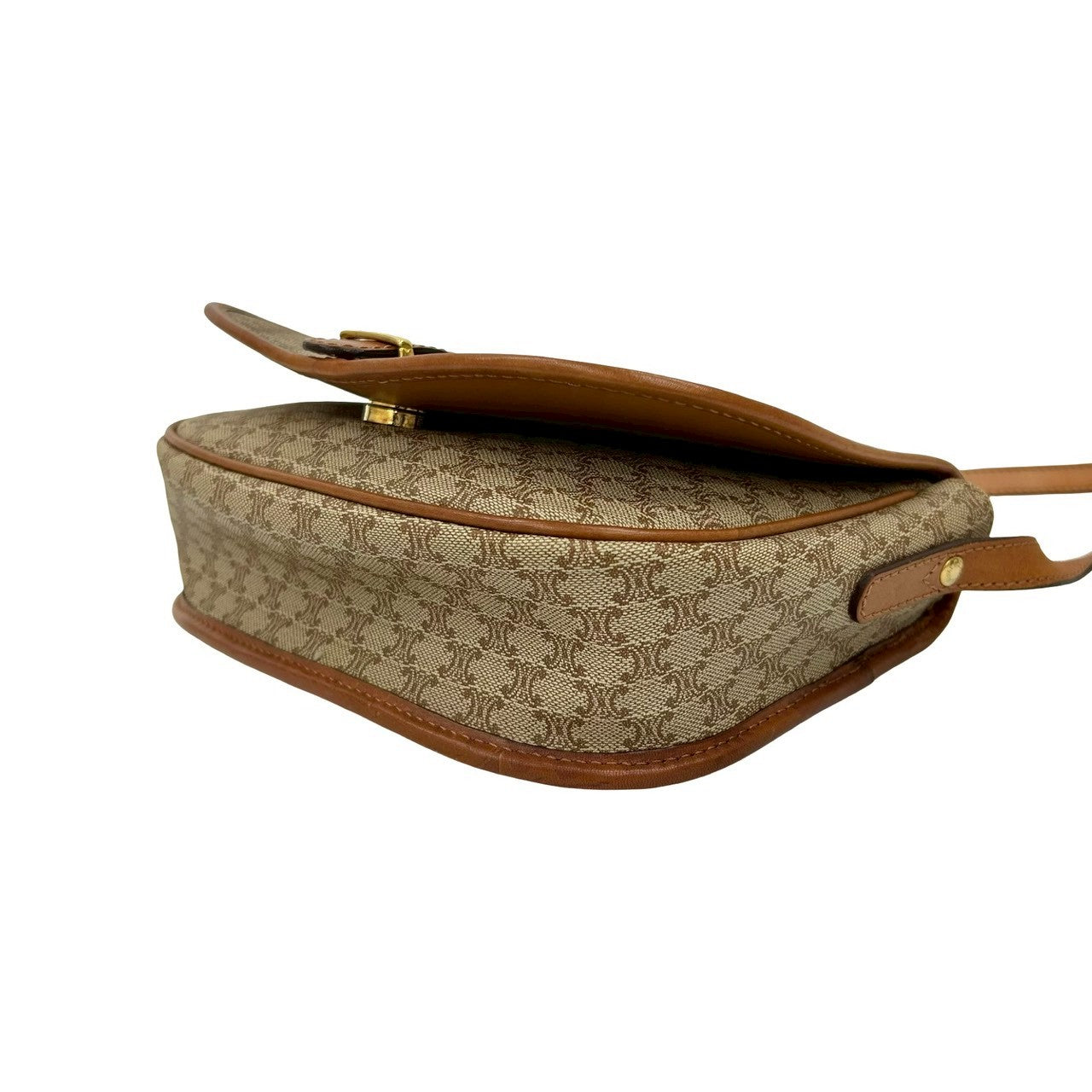 CELINE Shoulder Bag leather beige