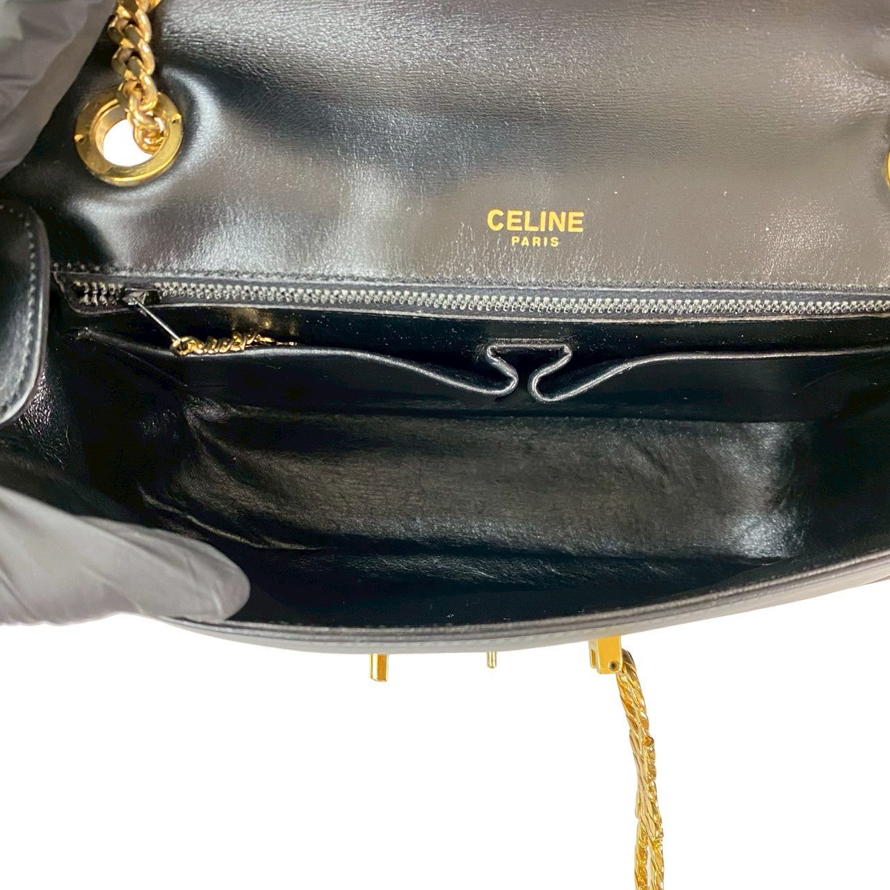 CELINE Shoulder Bag Calfskin black