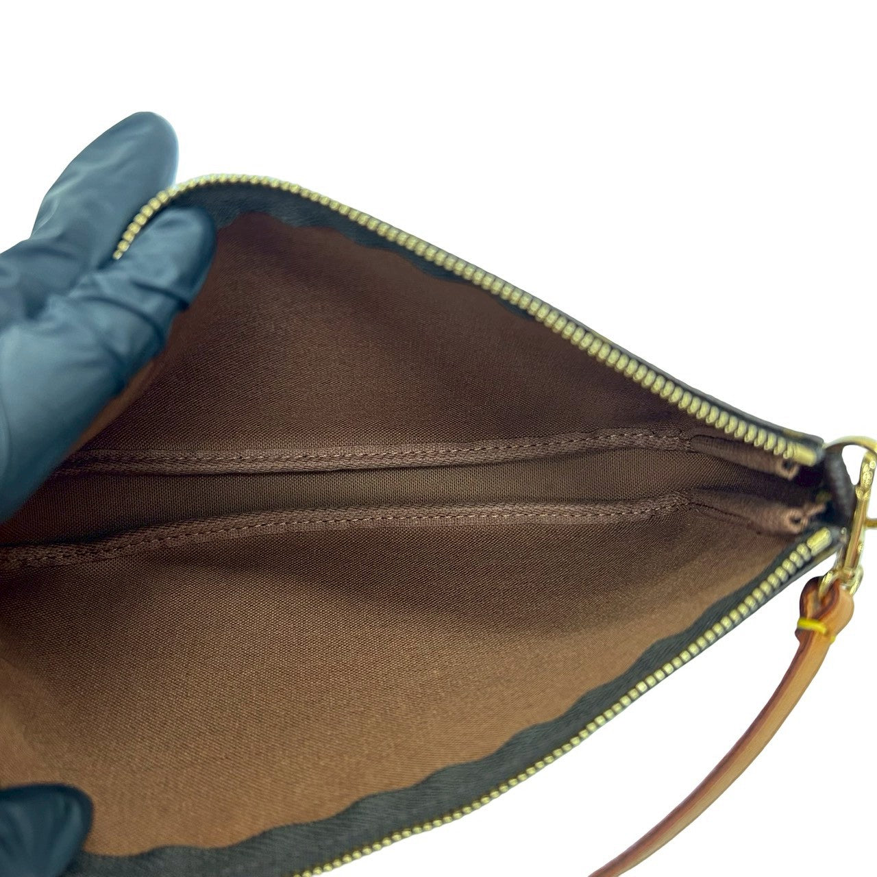 LOUIS VUITTON Handbag leather Brown Monogram Pochette Accessoires