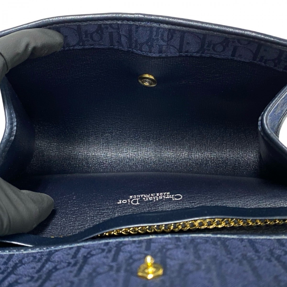 Dior Shoulder Bag leather Navy