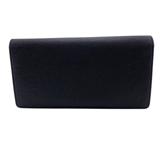 LOUIS VUITTON Long Wallet Purse M30501 Taiga, Leather black Taiga Portefeuille Brazza