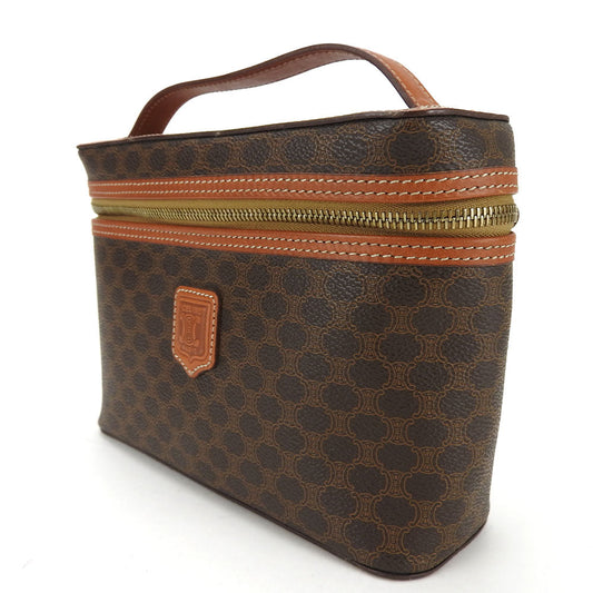 CELINE Handbag PVC, Leather Brown Macadam Women Used Authentic