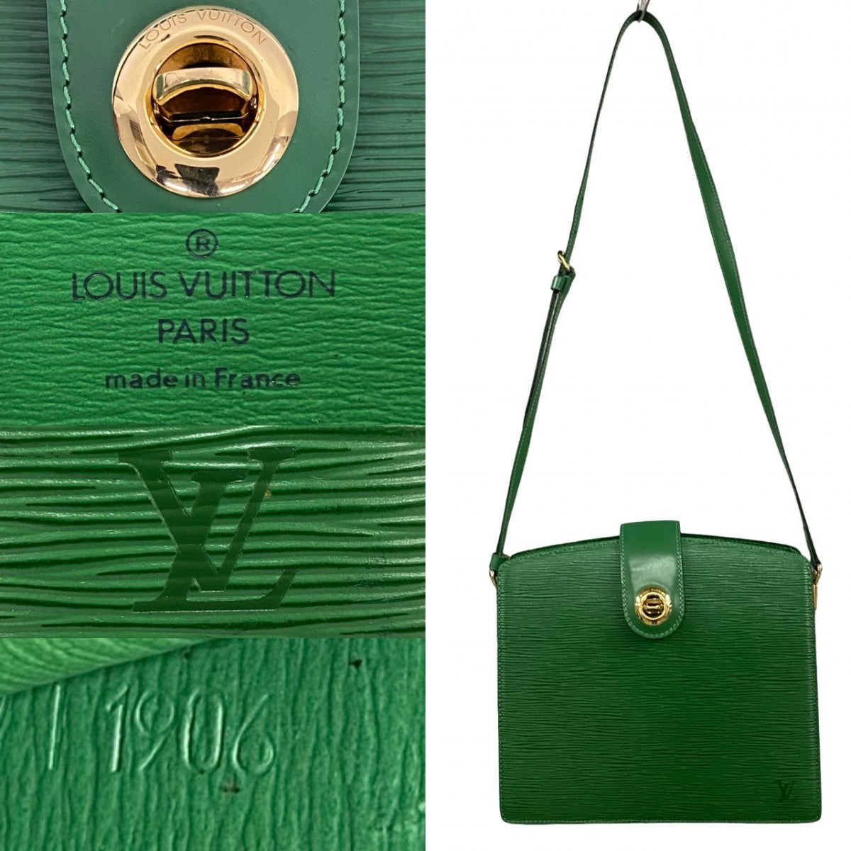 LOUIS VUITTON Shoulder Bag M52344 Epi Leather green Epi Capuchin Women Used Authentic