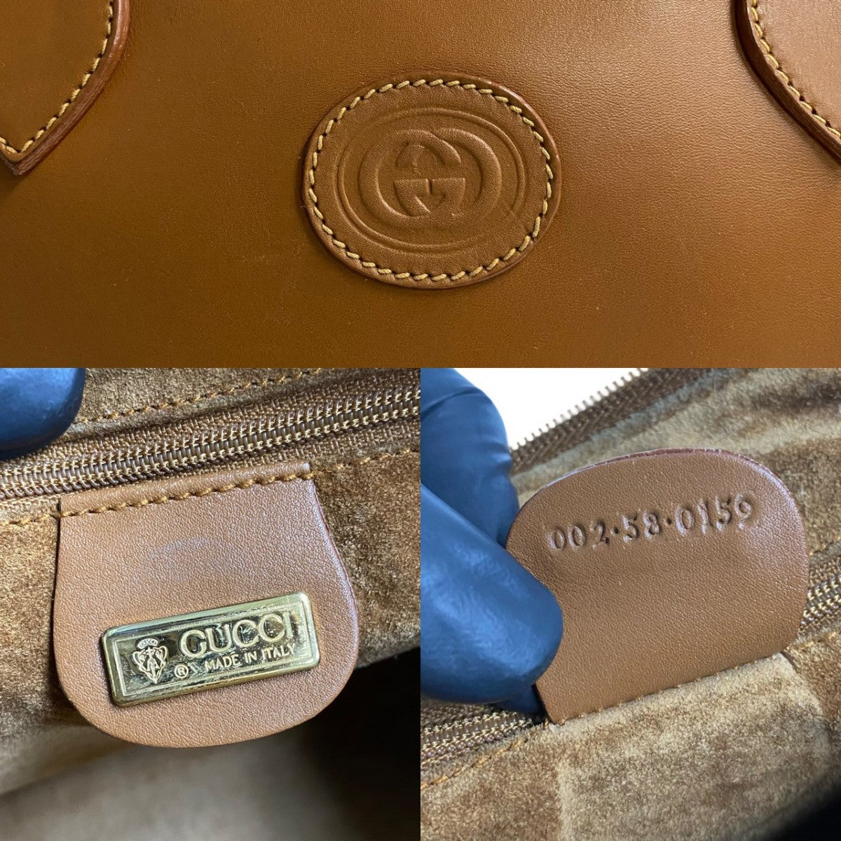 GUCCI Handbag leather Brown