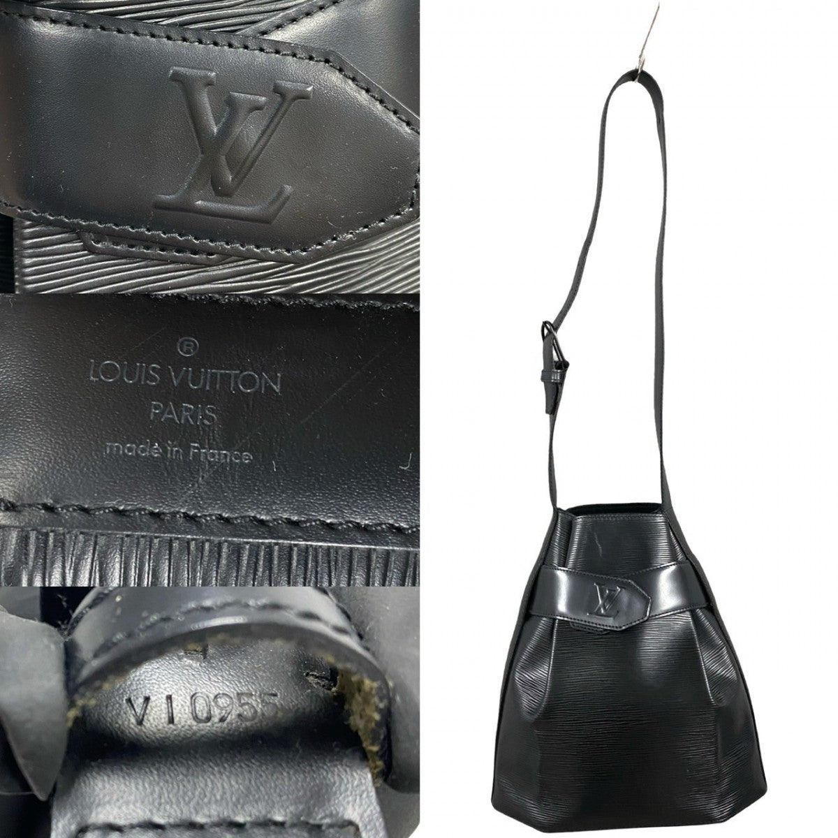 LOUIS VUITTON Shoulder Bag M80157 Epi Leather black Epi Sac De Paul PM Women Used Authentic
