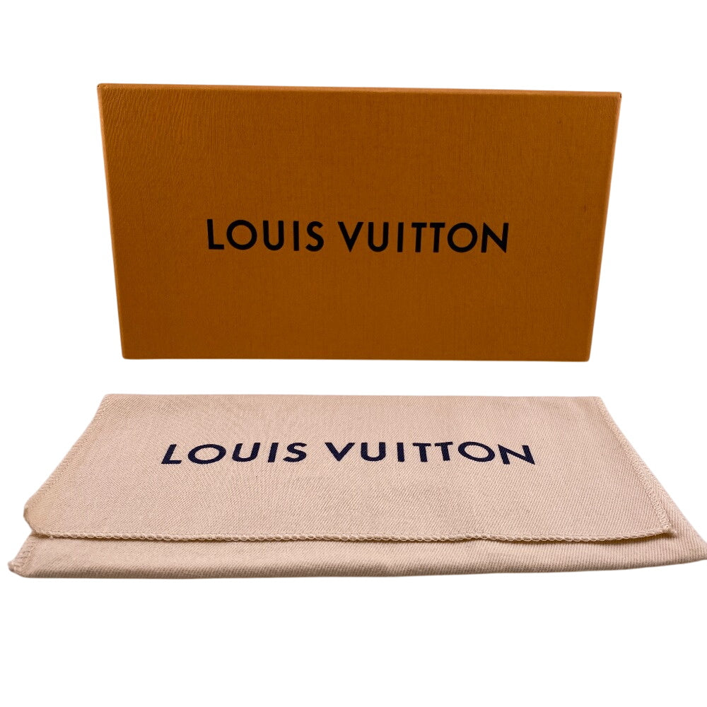 LOUIS VUITTON Long Wallet Purse M68582 Taurillon Clemence Blue Marine Portefeuille comet