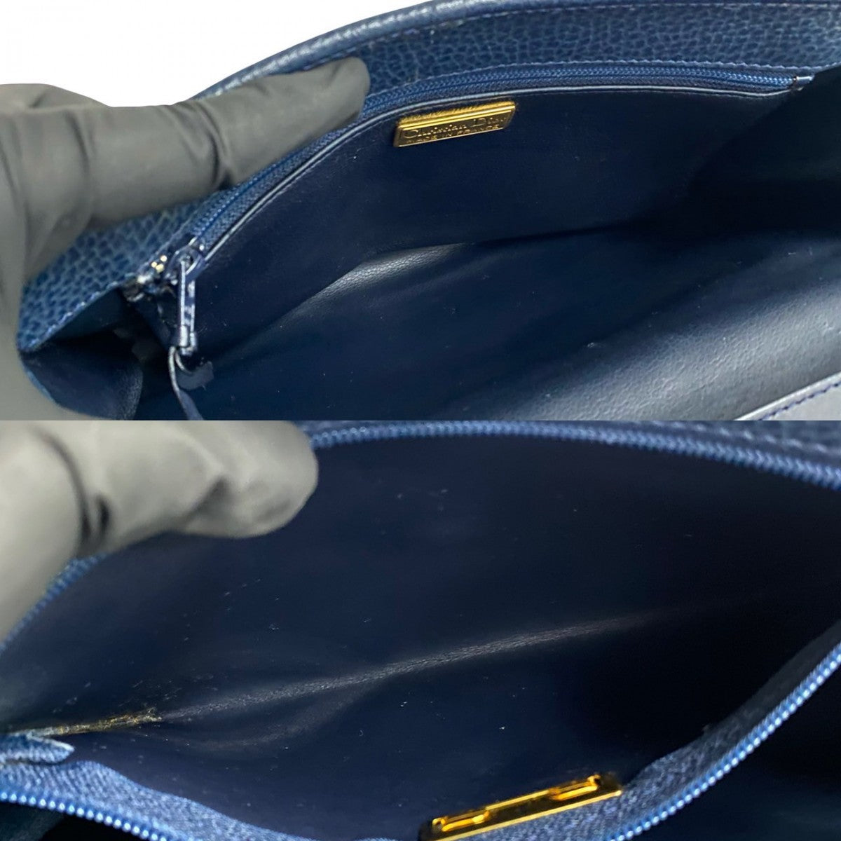 Dior Shoulder Bag leather Navy