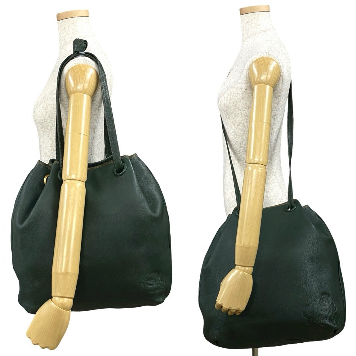 LOEWE Shoulder Bag leather green