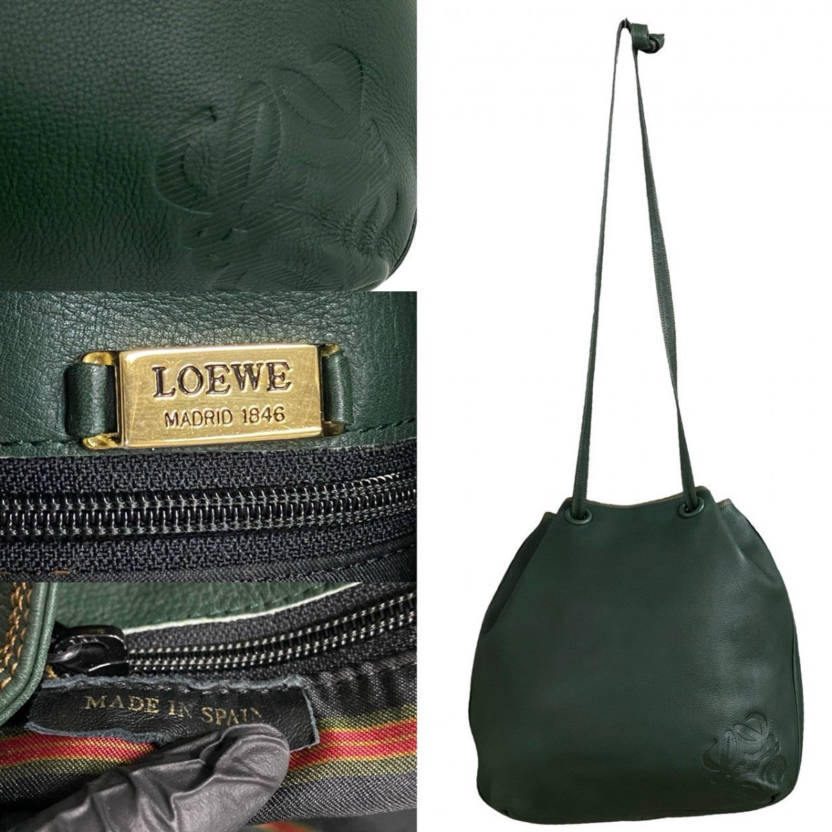 LOEWE Shoulder Bag leather green