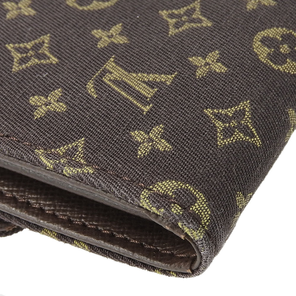 LOUIS VUITTON Long Wallet Purse M95234 Monogram mini run Brown Portefeuille Sara Women Used Authentic