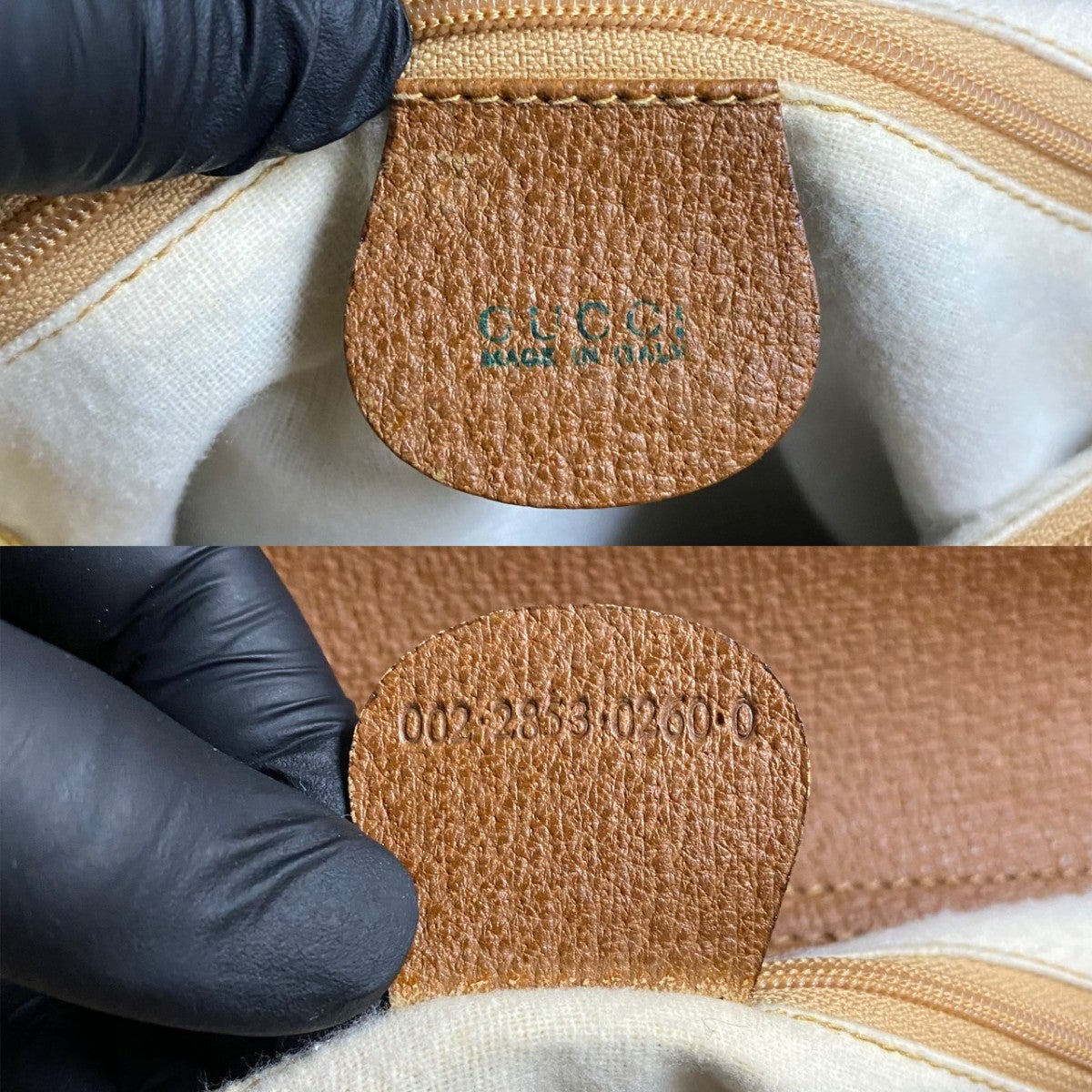 GUCCI Handbag leather Brown Bamboo