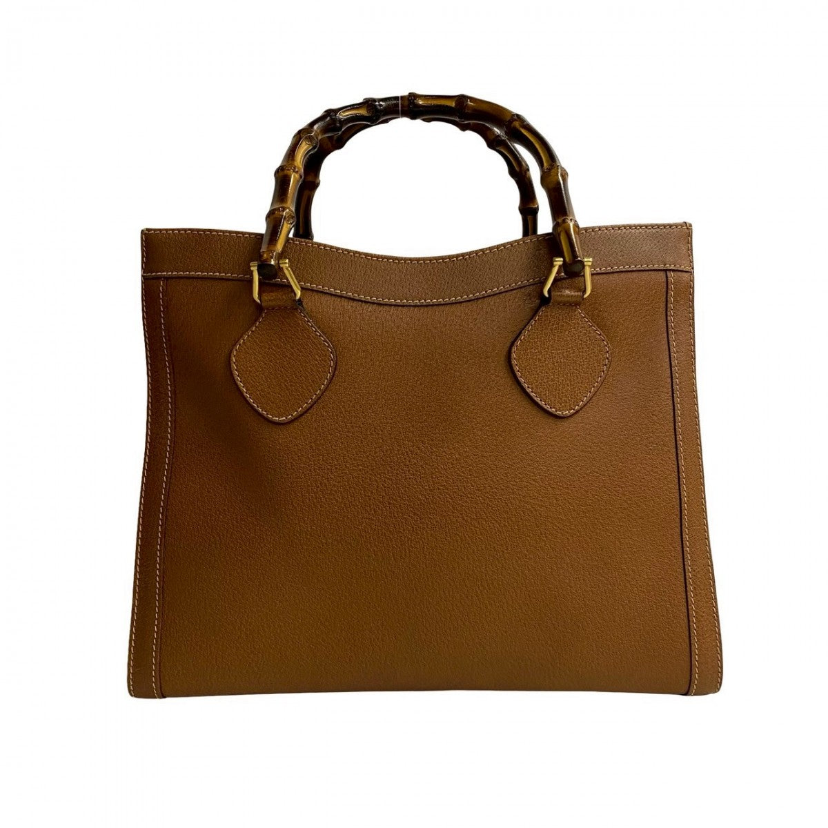 GUCCI Handbag leather Brown Bamboo