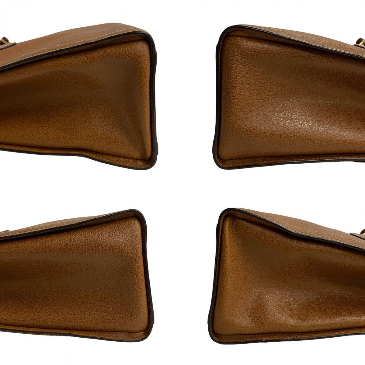 GUCCI Handbag leather Brown Bamboo