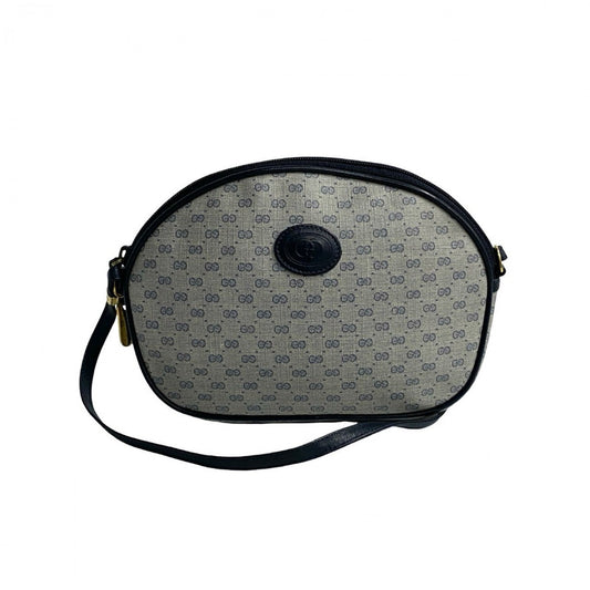 GUCCI Shoulder Bag leather Navy