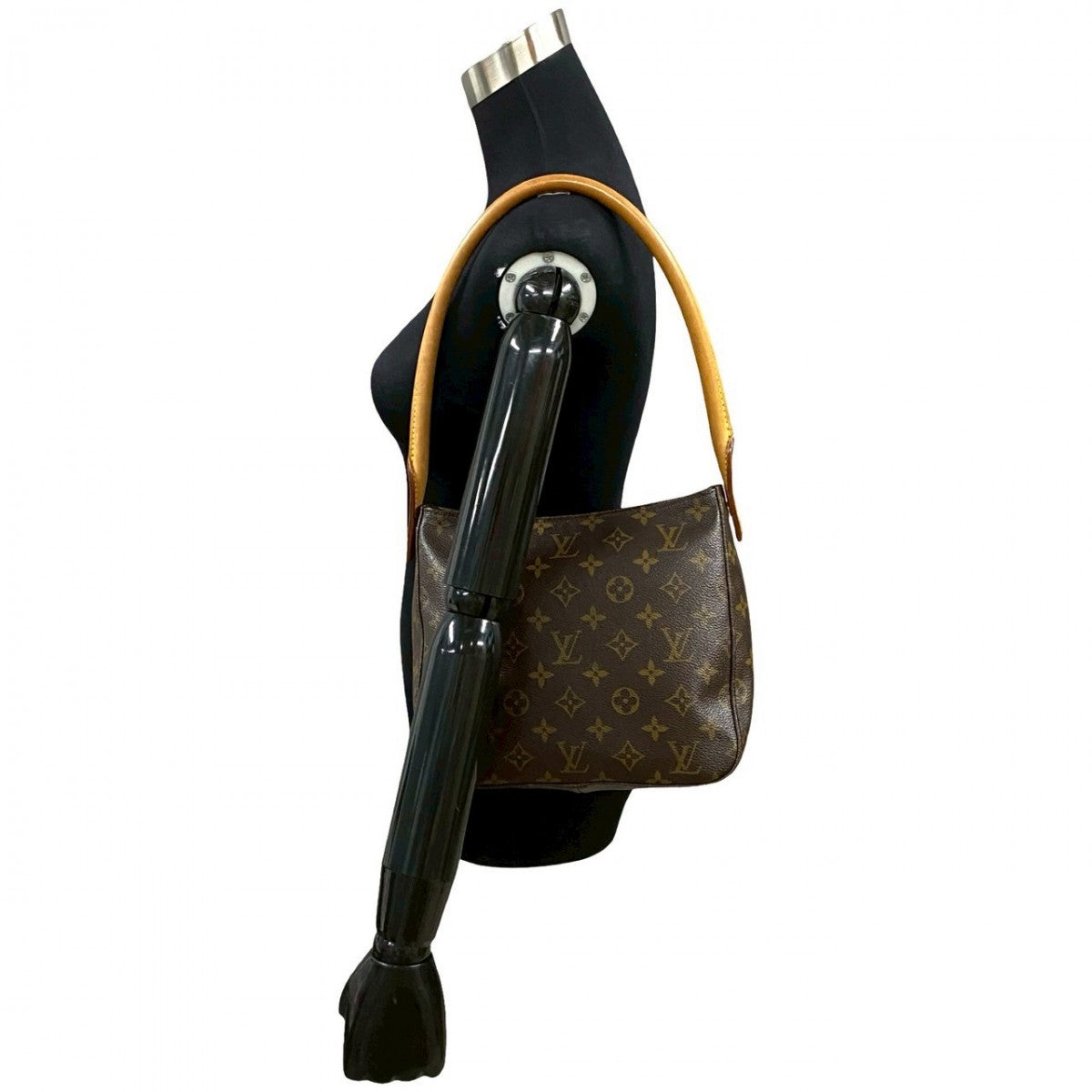 LOUIS VUITTON Handbag M51146 leather Brown Monogram LoopingMM