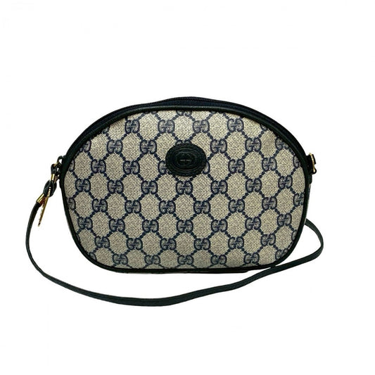 GUCCI Shoulder Bag leather Navy