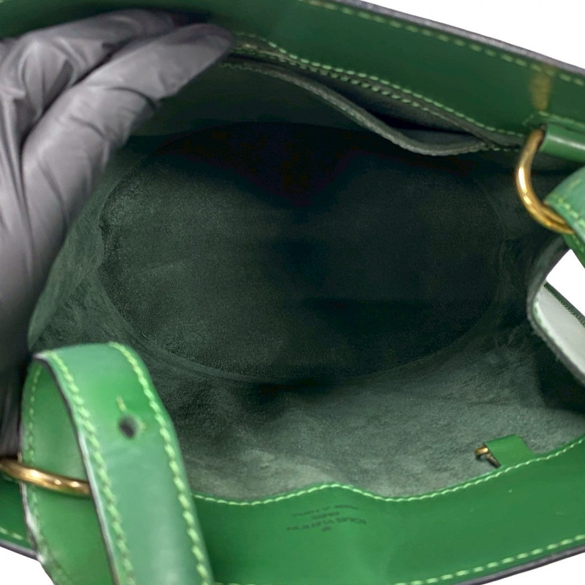 LOUIS VUITTON Shoulder Bag M52254 leather green Epi Cluny Women Used Authentic