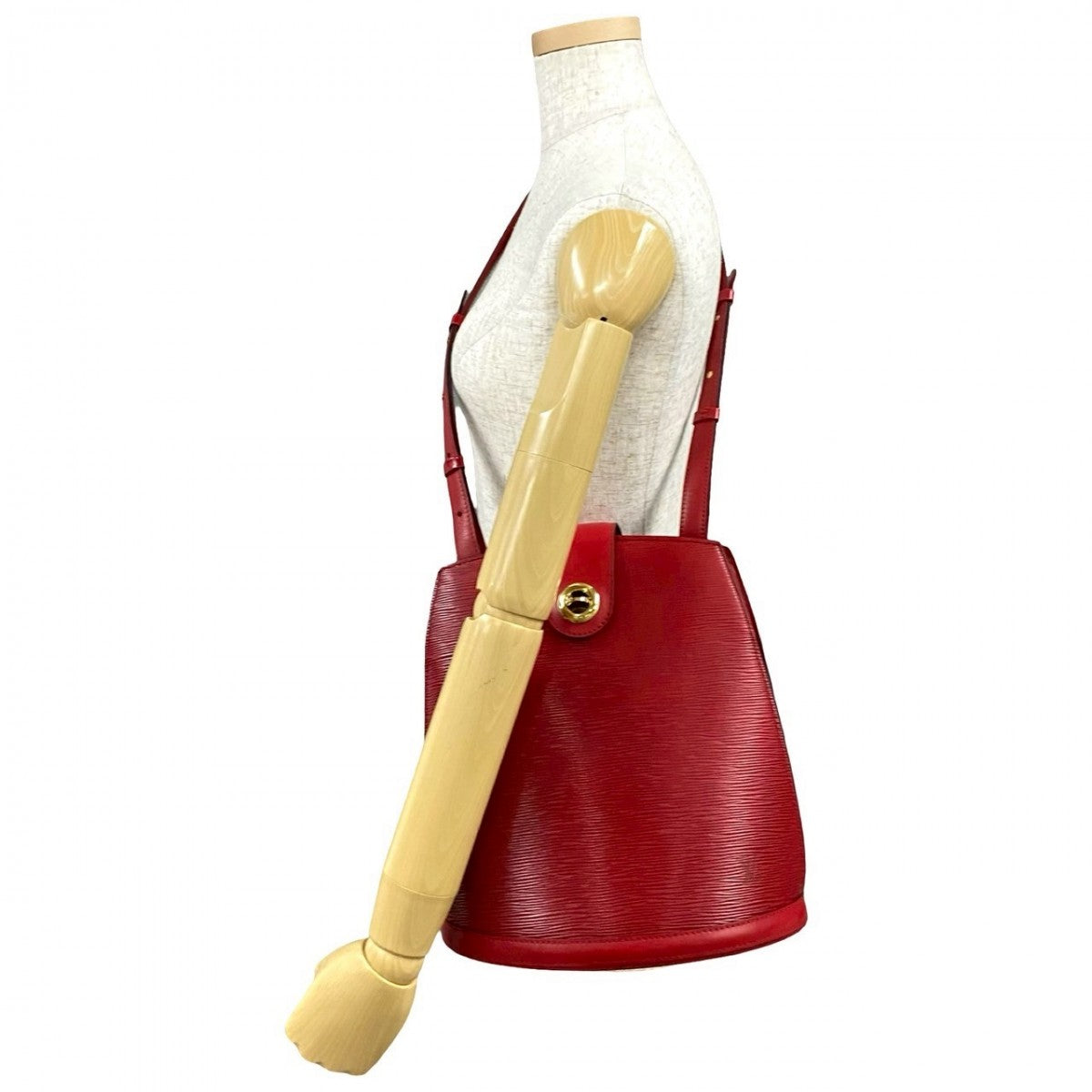 LOUIS VUITTON Shoulder Bag M52257 Epi Leather Red Epi Cluny Women Used Authentic