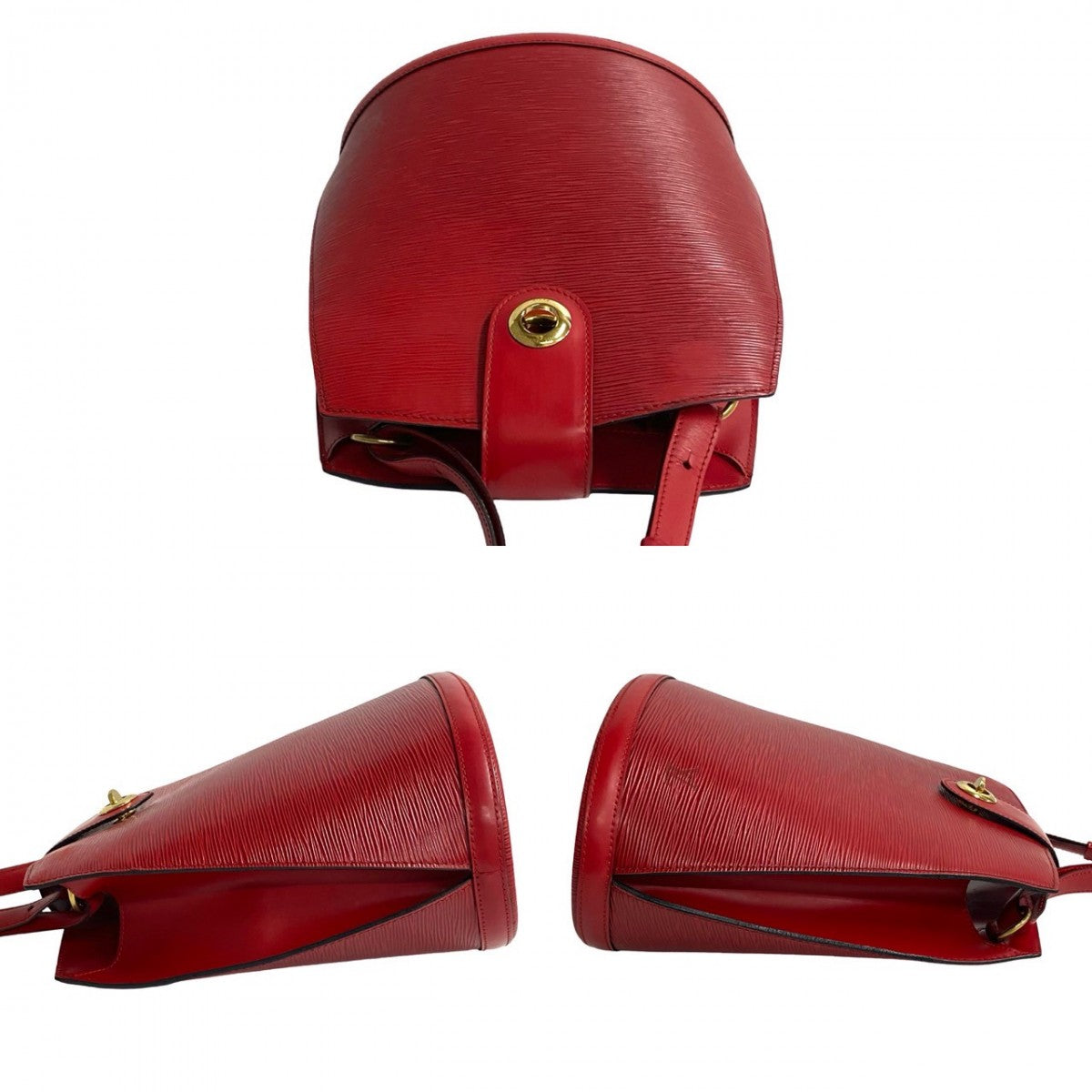 LOUIS VUITTON Shoulder Bag M52257 Epi Leather Red Epi Cluny Women Used Authentic
