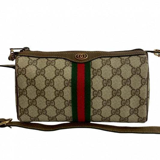 GUCCI Shoulder Bag leather Brown Sherry line