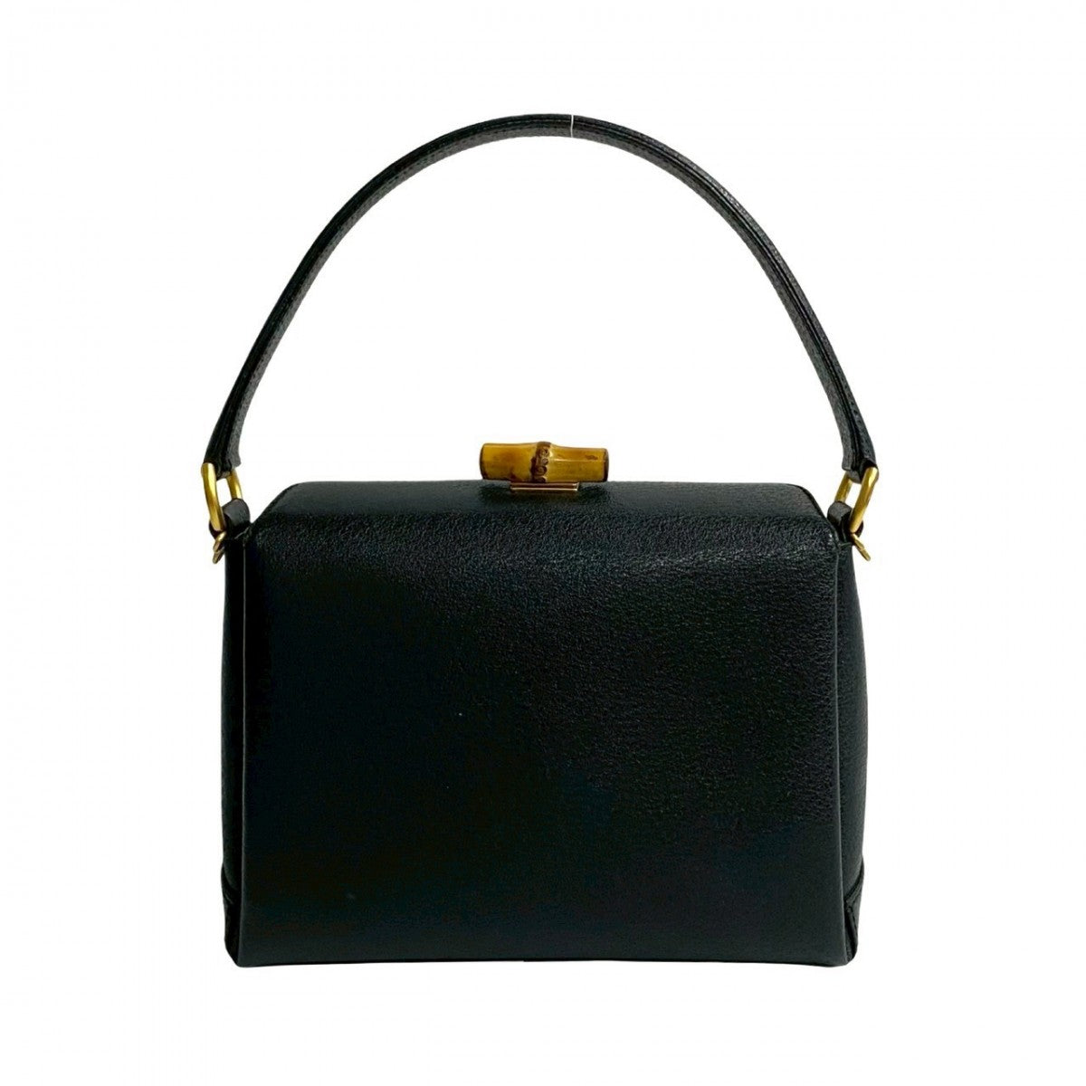 GUCCI Handbag leather black Bamboo