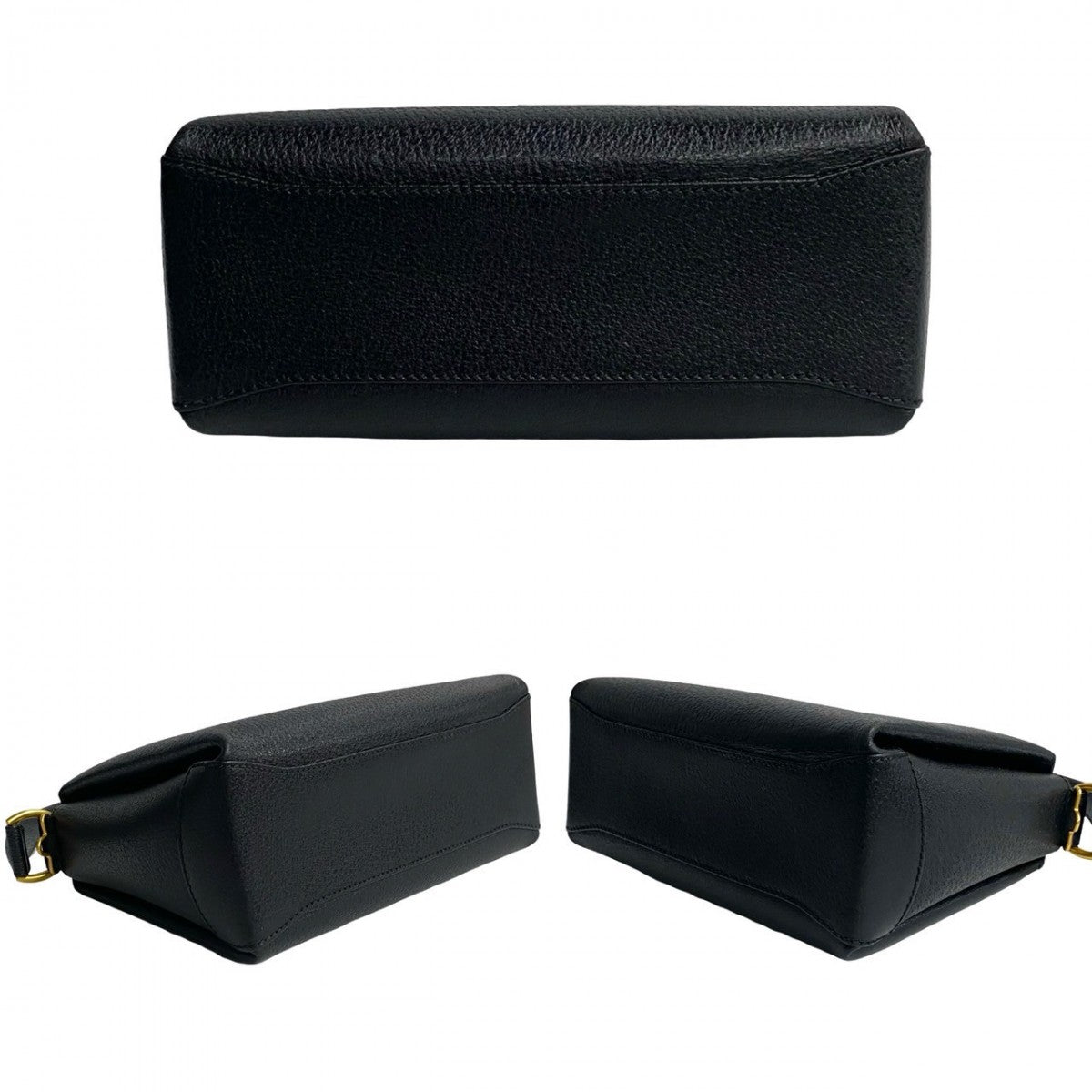 GUCCI Handbag leather black Bamboo