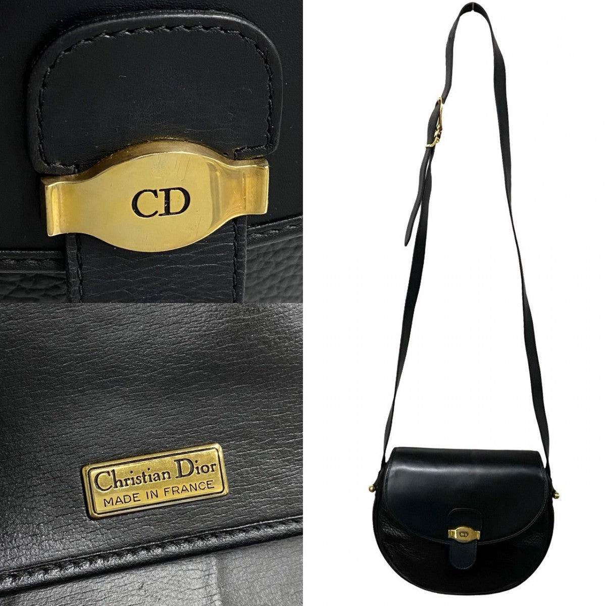 Dior Shoulder Bag leather black
