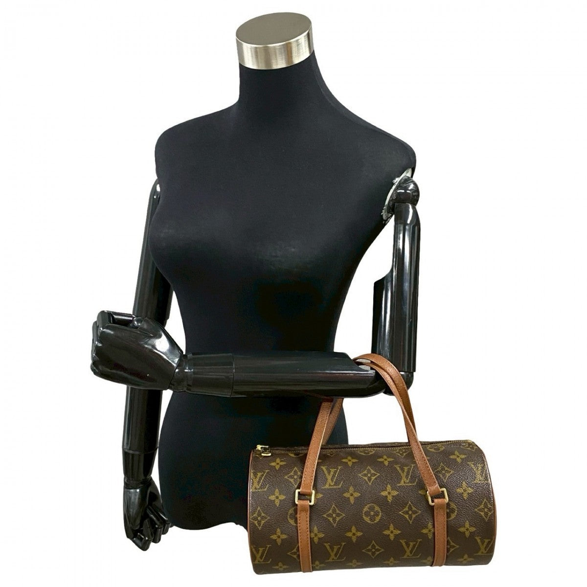 LOUIS VUITTON Handbag M51366 leather Brown Old and old Monogram Papillon26 Women Used Authentic