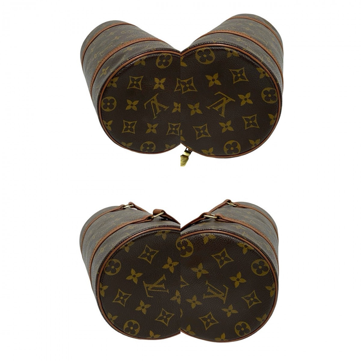 LOUIS VUITTON Handbag M51366 leather Brown Old and old Monogram Papillon26 Women Used Authentic