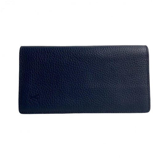LOUIS VUITTON Long Wallet Purse M67741 Taurillon Clemence Leather Navy Portefeuille Braza mens Used Authentic