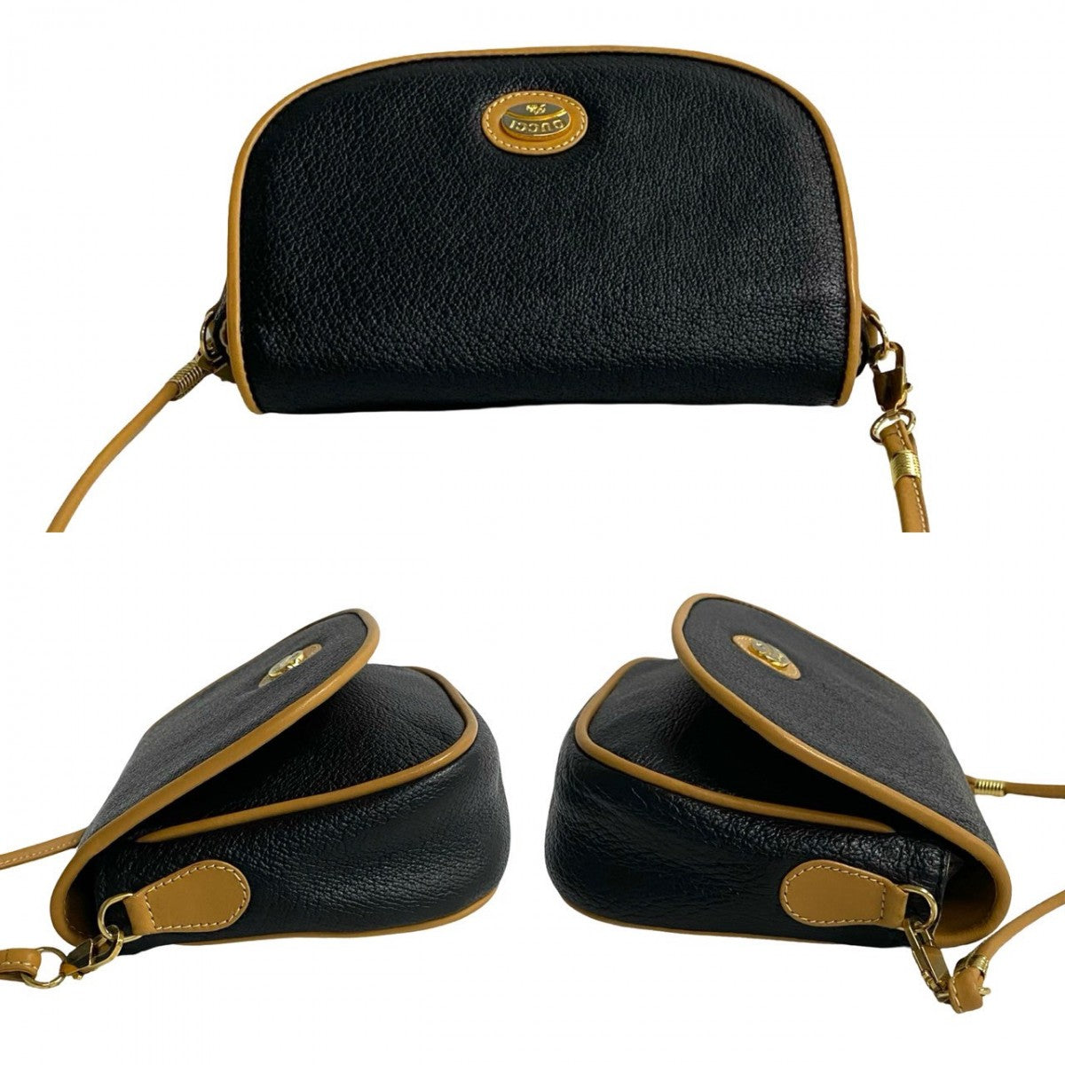 GUCCI Shoulder Bag leather black