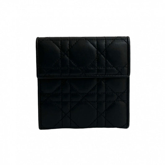 Dior Tri-fold wallet leather black