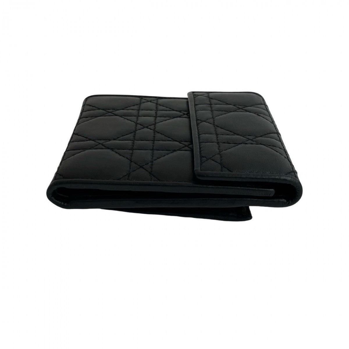 Dior Tri-fold wallet leather black