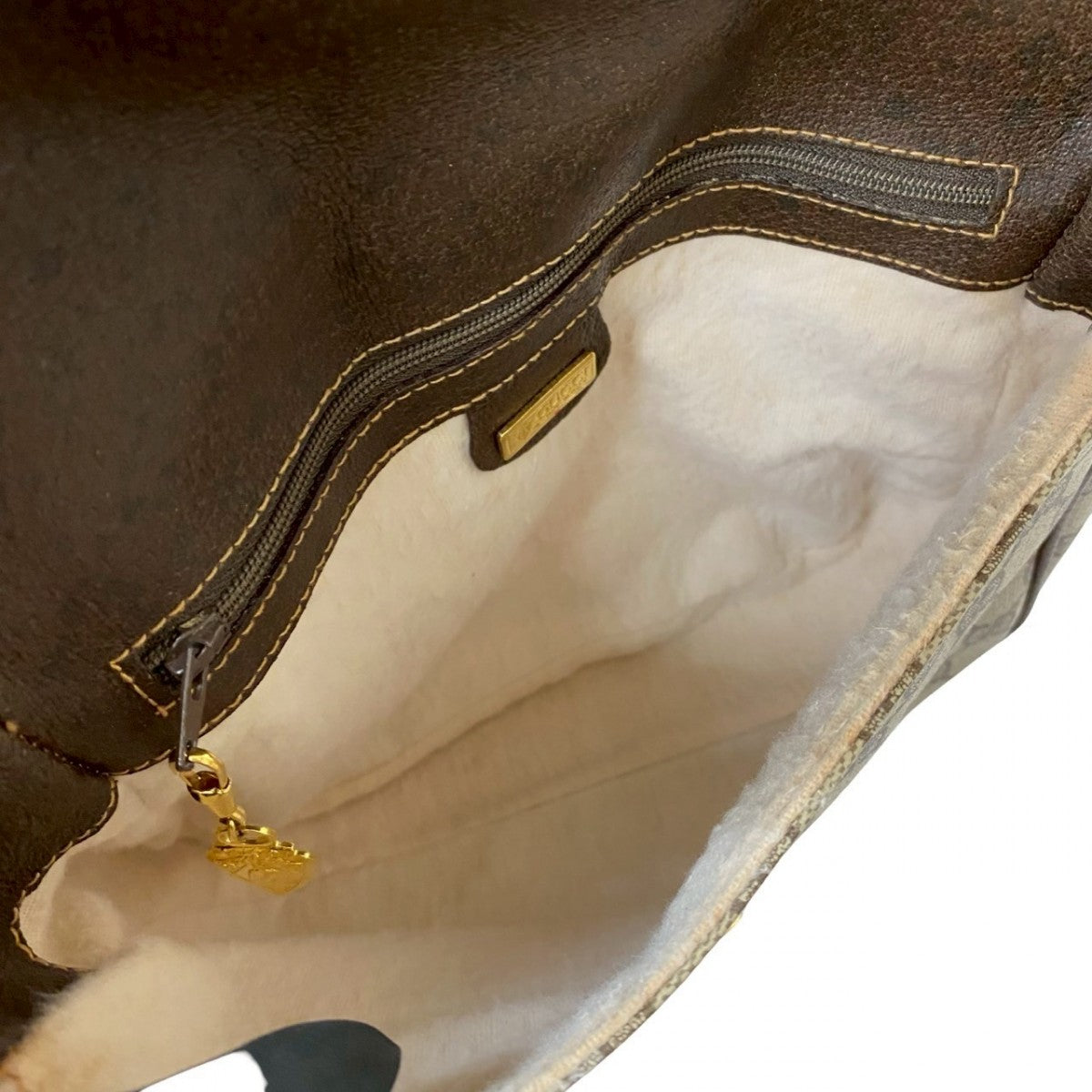 GUCCI Shoulder Bag leather Brown