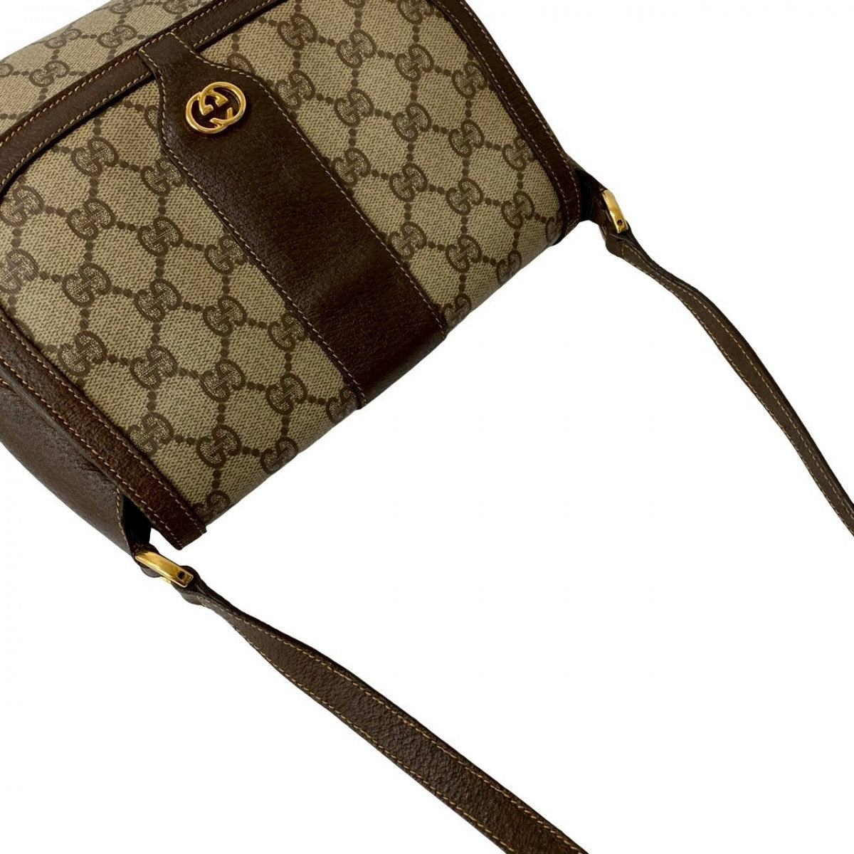 GUCCI Shoulder Bag leather Brown