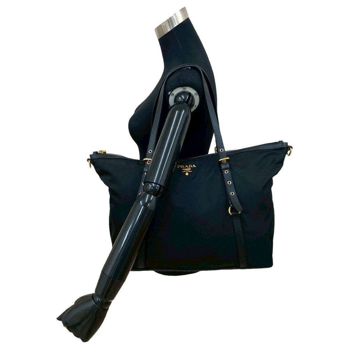 PRADA Tote Bag Nylon black