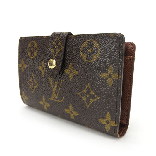 LOUIS VUITTON Bifold Wallet M61674 Monogram Brown Portefeuille Vienova Women Used Authentic