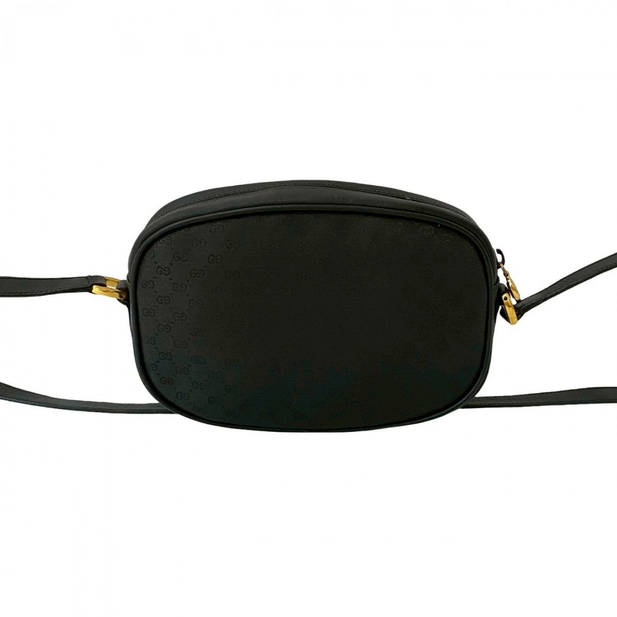 GUCCI Shoulder Bag Leather, PVC black Micro GG logo Women Used Authentic