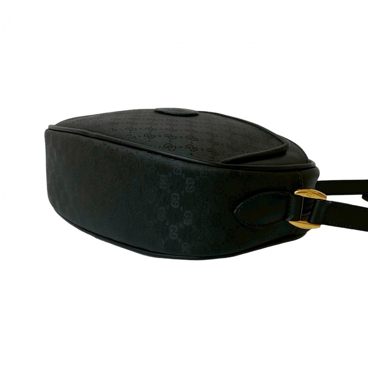 GUCCI Shoulder Bag Leather, PVC black Micro GG logo Women Used Authentic